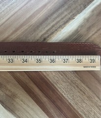 Vintage Brown Tooled Leather Belt with Bald Eagle Belt Buckle Silver Gold 38&Prime;