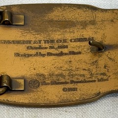 Historic Providence Mint Belt Buckle OS Gold Gunfight at the OK Corral 1981 Vtg