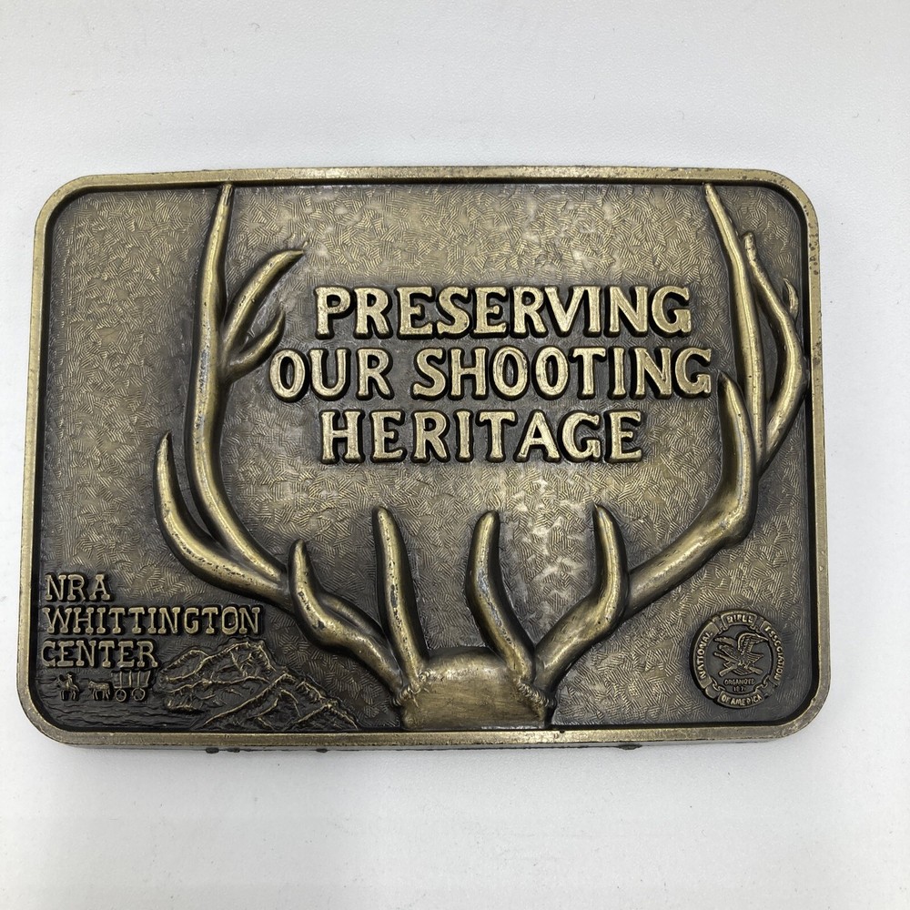 Vintage NRA Whittington Center Preserving Our Shooting Heritae Belt Buckle