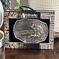 Montana Silversmiths Attitude Start of the Fight Bass Western Belt Buckle