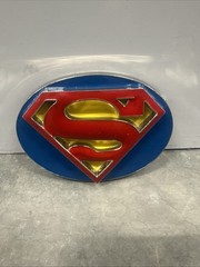 Classic Superman Logo Belt Buckle Metal Enamel DC Comics Blue