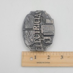 Electrician Commemorative Job Profession Vintage 1987 Siskiyou Z-40 Belt Buckle