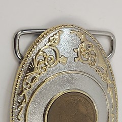 2015 Commemorative Mint Sacagawea Native American Dollar Coin Belt Buckle Oval