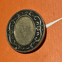 VTG Ornate Floral Filigree Gold Tone Round Belt Buckle Western Boho 2.25&Prime; B21