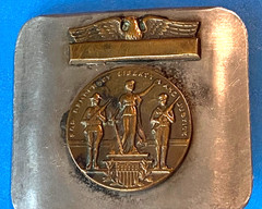 Vintage Lady Liberty Justice Democracy Memorial World War II ? Belt Buckle