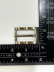 Solid Brass Polished Nickel Belt Buckle Made in Italy Fits 0.98&Prime; Belt Strap