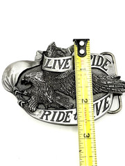 Belt Buckle – Bergamot Brass Works 1981 Harley-Davidson « Live to Ride » R-37