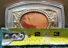 Western Gold Tone, Polished Stone Belt Buckle