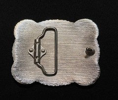 Western 4×3 Hooey Red Silver Cowboy Belt Buckle for 2 » Belt Hebilla Vaquero