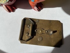 Western solid metal belt buckle