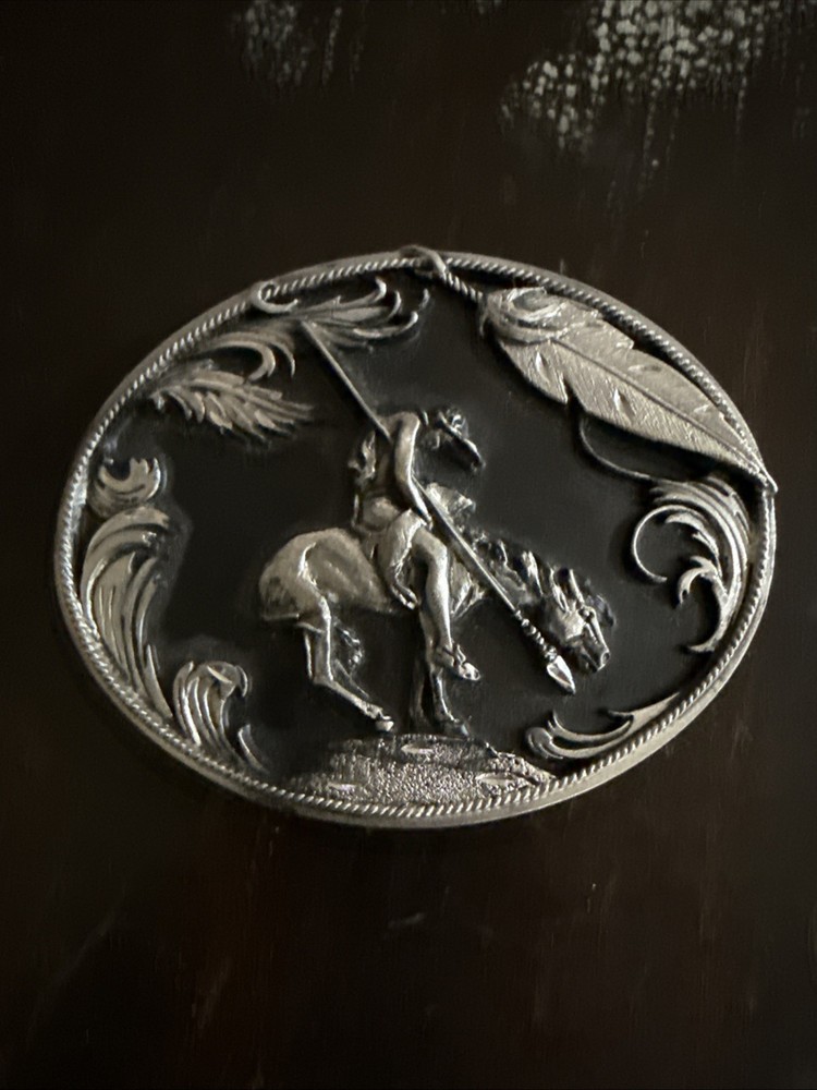 Siskiyou Vintage 1995 Belt Buckle C-2 Indian Native American End Of Trail