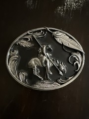 Siskiyou Vintage 1995 Belt Buckle C-2 Indian Native American End Of Trail