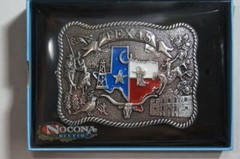 NOCONA Western Belt Buckle Texas Scene 37592