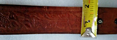 Raintree Grizzly Bear Buckle & Size 38 Leather Belt