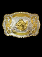 Horse Rodeo Western Cowboy Style Belt Buckle Hebilla Vaquera Herradura Caballo