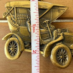 Vintage Stamar Boston Solid Brass Antique Ford Car Belt Buckle Automobile Relief
