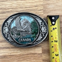Vintage Siskiyou Canada Belt Buckle 90’s Mountain Eagle Enamel