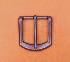 1-1/2&Prime; Antique Copper Heavy Square Single Prong Pin Clip Belt Buckle Replacement
