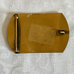 Vintage Western Union Belt Buckle 1851-1976 Brass Tone Telecom Anniversary