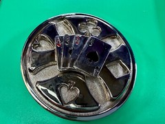 Four Aces Poker Cards Gambling Casino Silver Color Large Spinner Belt Buckle
