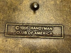 1996 Handyman Club of America *Life Member* Vintage 1996 Brass Tone Belt Buckle