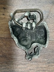 Men’s 1990’s Skull Tophat 8-ball Ace of Spades Belt Buckle Y2K Poker – Pool