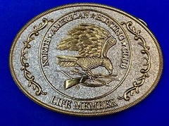 North American Hunting Club Life Member 2-Tone Belt Buckle, Perfect Gift Idea!