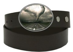 Twister Belt Buckle – Tornado Alley Handmade Silver Buckle – 624