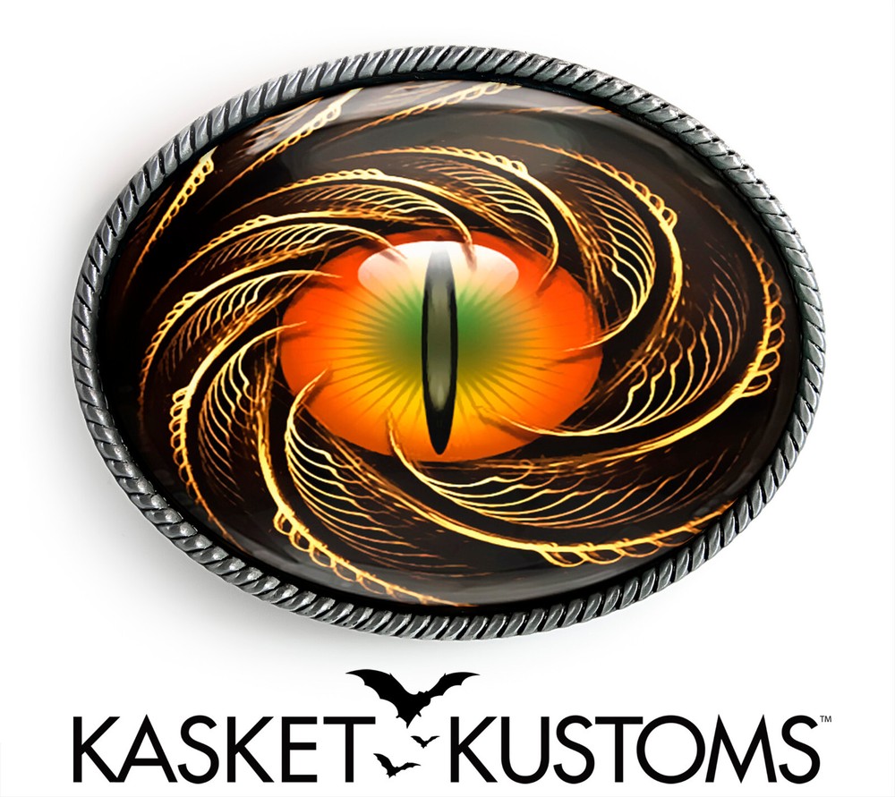 Sci-fi Dragon Belt Buckle – Gothic Seeing Eye Steampunk Fantasy Men Women – 24