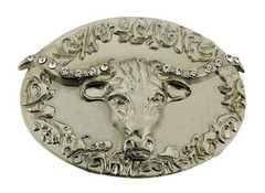 American Bull Rider Ox Belt Buckle Metal Gold Silver New Men Women Western Rodeo