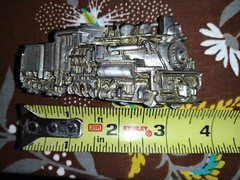 Vintage 1983 The Great American Buckle Co. Steam Engine Train Silver #1083 USA