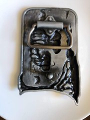 1pce Belt Buckle Elephant At Watering Hole 10.4×6.6cm Suit Belt Width 4cm
