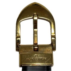 Louis Vuitton Pre-Owned Men&rsquo;S Leather Belt Gold Black