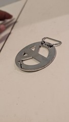 Vintage Style Black & Silver Peace Sign Belt Buckle Hippie Punk Emo Y2K