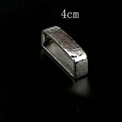 Hammered striation design stainless steel Belt Buckle for Men Women Leathercraft