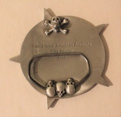 Nautical Star Red/Black Belt Buckle 2002 Great American Products Fine Pewter