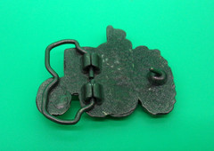 Vintage Farmer Tractor Brass Belt Buckle
