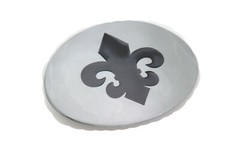 Women Men Silver Metal Unisex Belt Buckle Fleur De Lis French Lily Flower Casual