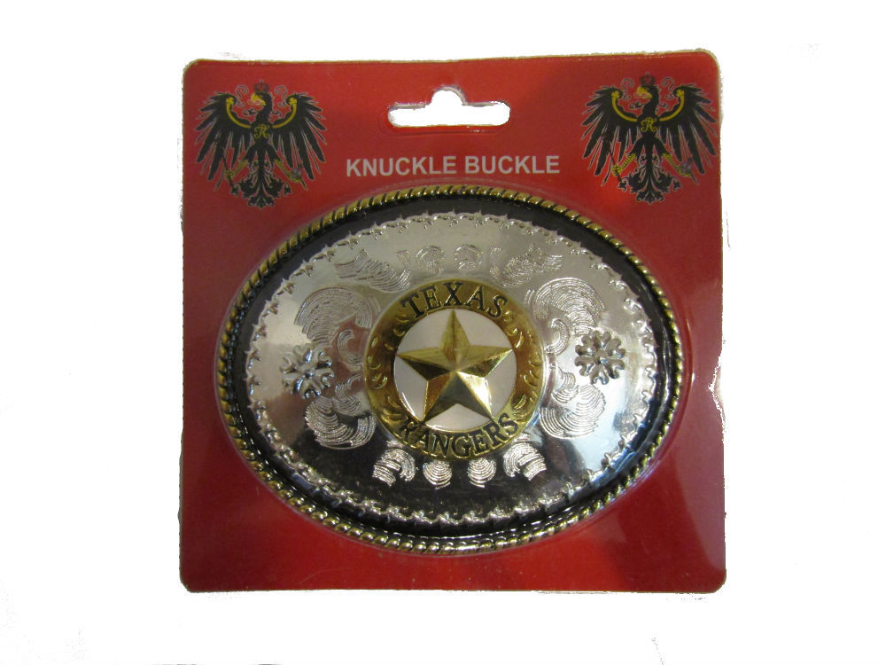 Texas State Crest Seal Rangers Belt Buckle