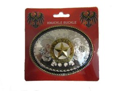 Texas State Crest Seal Rangers Belt Buckle