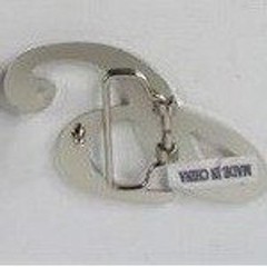 Polished Silver Script Letter S Initial Belt Buckle Oversized Monogram Metal