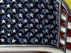 Classic American Flag Stars And Stripes Metal Belt Buckle Red White Blue USA