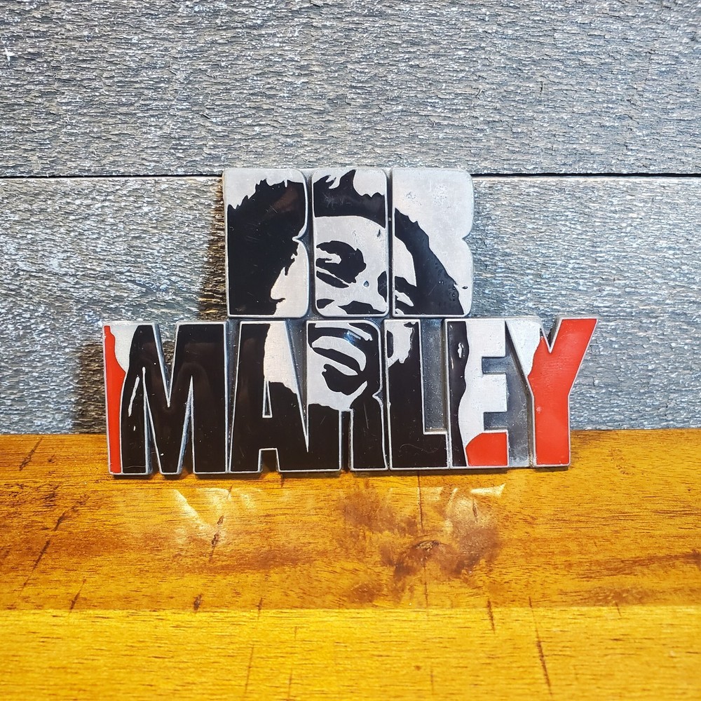 4&Prime; wide Reggae Belt Buckle Rasta NAME Bob Marley Rastafarian Country Dub Culture