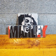 4&Prime; wide Reggae Belt Buckle Rasta NAME Bob Marley Rastafarian Country Dub Culture
