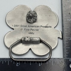 Great American Products 2001 Green Four Leaf Clover Fine Pewter Belt Buckle 4602