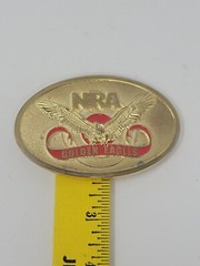 NRA Metal Brass Belt Buckle National Rifle Association Golden Eagles Vintage NIB
