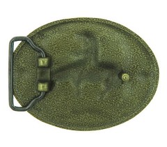 End of Trail American Indian on Horse Western Bronze Plated Belt Buckle