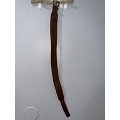 Burberry London Belt Sz L 37&Prime; Light Brown Smooth Leather Brass Buckle USA High