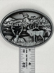 Men’s Silver Deer/Elk Belt Buckle