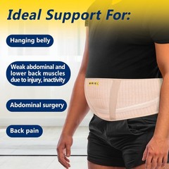 URIEL Abdominal Belt for Hanging Belly – X-Large (Pack of 1), Nude